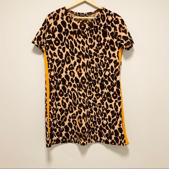 Boohoo | Cheetah Short Sleeve Shift Dress